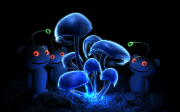 Картинка 3д+графика -другое грибы reddit