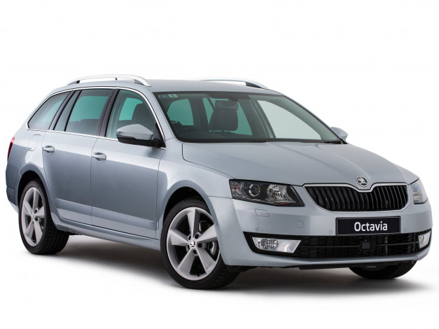 Обои картинки фото автомобили, skoda, 5e, wagon, octavia, серый