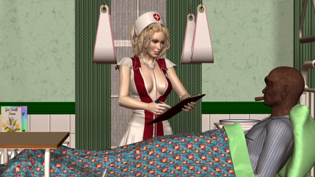 Обои картинки фото 3д графика, people , люди, медсестра