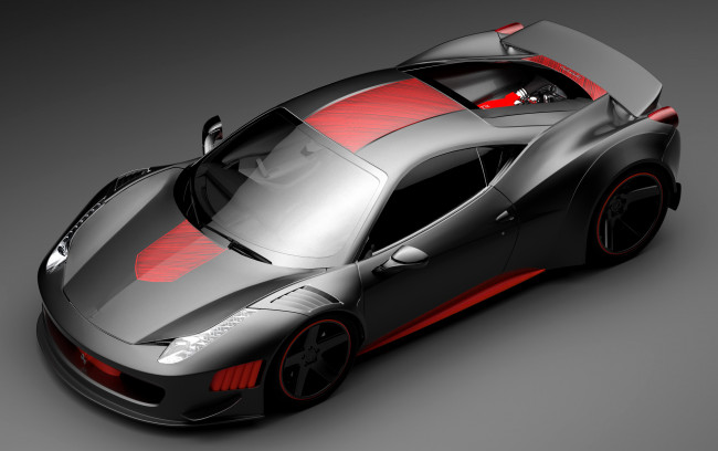 Обои картинки фото автомобили, 3д, ferrari