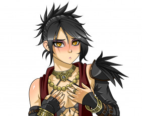 Картинка разное арты девушка взгляд фон