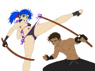 Картинка разное арты девушка взгляд фон парень оружие