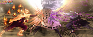 Картинка аниме naruto сражение uchiha sasuke удар стихия воин мужчина uzumaki магия