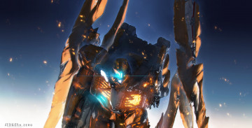 Картинка аниме aldnoah+zero aldnoah zero космос катафракт робот арт i-iv