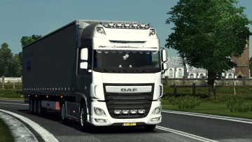 обоя автомобили, 3д, тягач, грузовик, седельный, тяжелый