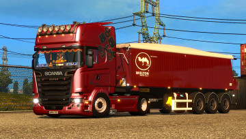 Картинка автомобили 3д тягач седельный грузовик тяжелый
