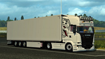 Картинка автомобили 3д тягач седельный грузовик тяжелый