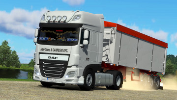Картинка автомобили 3д тяжелый тягач седельный грузовик