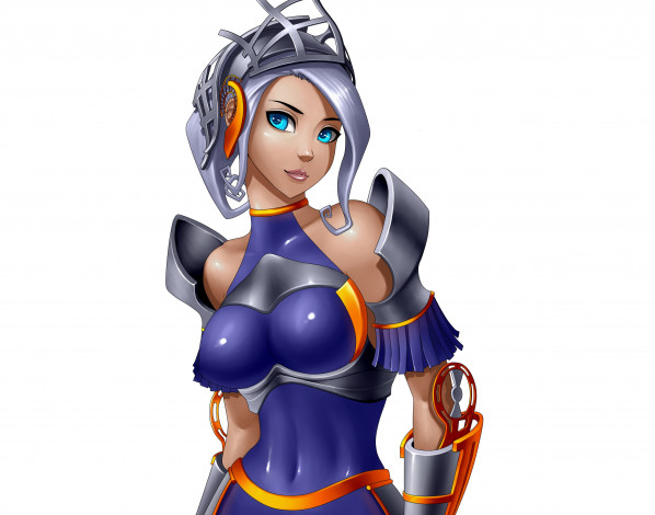 Обои картинки фото разное, арты, девушка, взгляд, фон