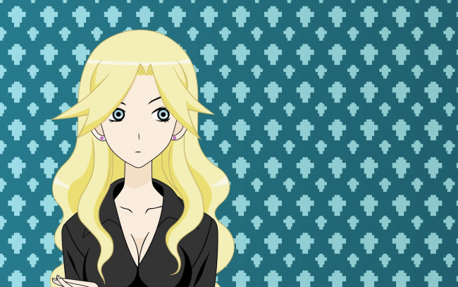 Обои картинки фото аниме, unknown,  другое, девушка, взгляд, фон