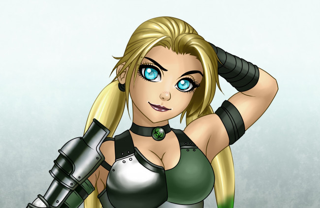 Обои картинки фото разное, арты, девушка, взгляд, фон