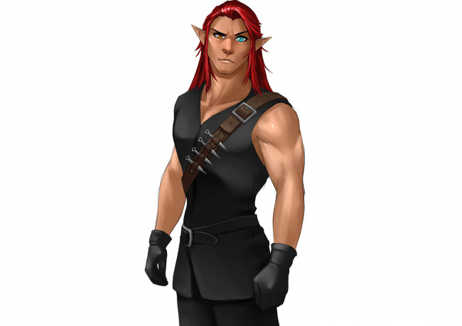 Обои картинки фото разное, арты, парень, взгляд, фон