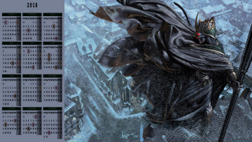 Картинка календари фэнтези здание снег корона