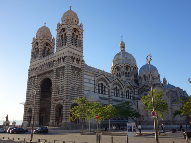 Обои картинки фото марсель, города, марсель , франция, город, кафедральный, собор