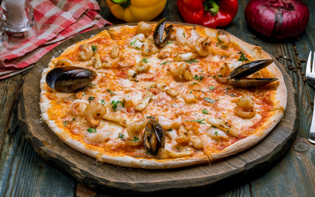 Обои картинки фото еда, пицца