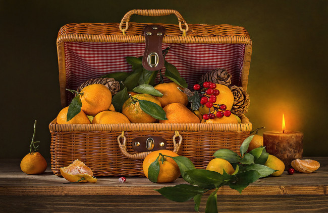 Обои картинки фото еда, натюрморт, мандарины