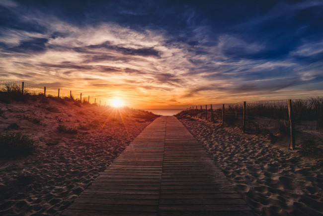 Обои картинки фото природа, восходы, закаты, простор