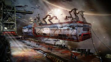 Картинка фэнтези космические+корабли +звездолеты +станции garbage patrice garcia