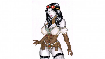 Картинка рисованное elberty+oliveira девушка фон взгляд униформа