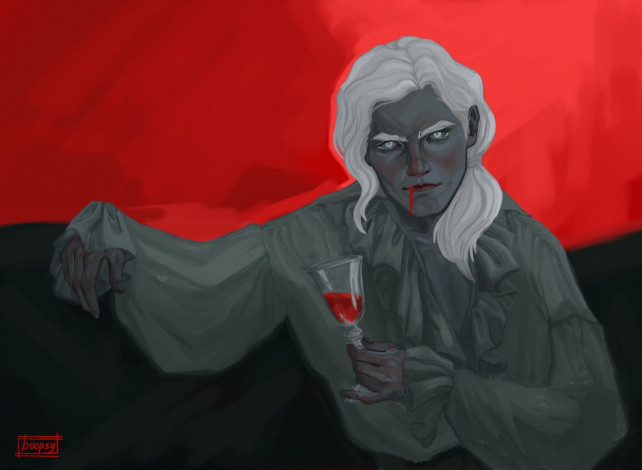 Обои картинки фото фэнтези, вампиры, вампир, бокал, кровь