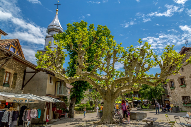 Обои картинки фото yvoire, france, города, ивуар , франция