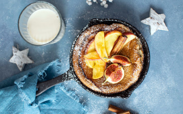 Картинка еда блины +оладьи яблоки корица инжир