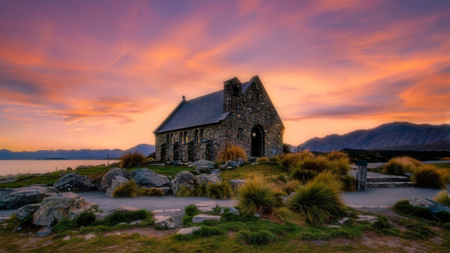 Обои картинки фото church of the good shepherd, new zealand, города, - католические соборы,  костелы,  аббатства, church, of, the, good, shepherd, new, zealand