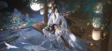 Картинка фэнтези люди китай пара любовь