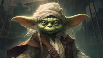 Картинка фэнтези _star+wars нейросети графика нейроарт ai art нейронные сети рисунки нейро искусство йода star wars