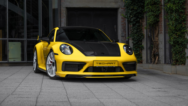 Обои картинки фото автомобили, porsche, 911, carrera, gts, coupe, techart, легендарный, немецкии, надёжный, автомобиль