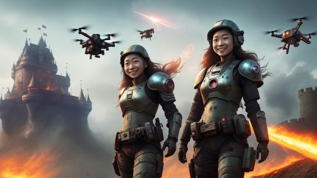 Обои картинки фото фэнтези, девушки, нейросети, графика, нейроарт, ai, art, нейронные, сети, рисунки, нейро, искусство