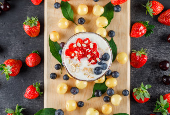 Картинка еда мюсли +хлопья завтрак