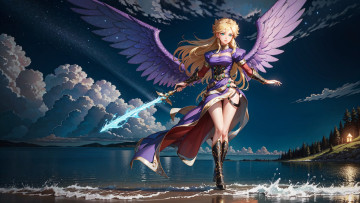 Картинка аниме ангелы +демоны нейросети графика нейроарт ai art нейронные сети рисунки нейро искусство нейрографика graphics neuroart neural networks drawings neuro neurography