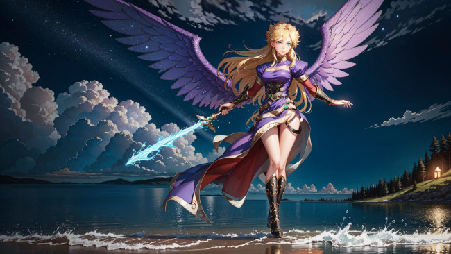 Обои картинки фото аниме, ангелы,  демоны, нейросети, графика, нейроарт, ai, art, нейронные, сети, рисунки, нейро, искусство, нейрографика, graphics, neuroart, neural, networks, drawings, neuro, neurography