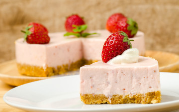 обоя еда, торты, чизкейк, торт, ягоды, клубника