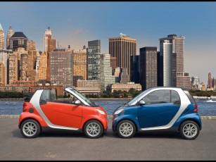 Картинка 2008 smart fortwo passion coupe vs cabrio автомобили