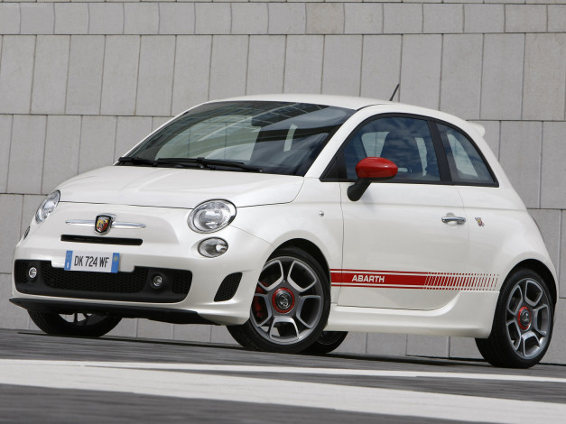 Обои картинки фото fiat, 500, abarth, 2009, автомобили