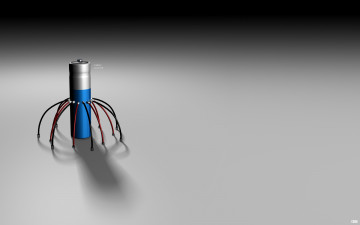 Картинка 3д графика modeling моделирование батарейка