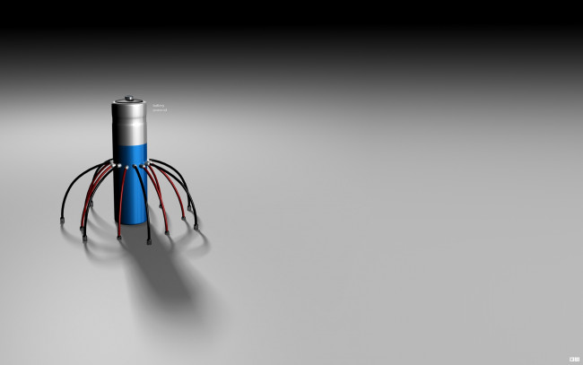Обои картинки фото 3д, графика, modeling, моделирование, батарейка