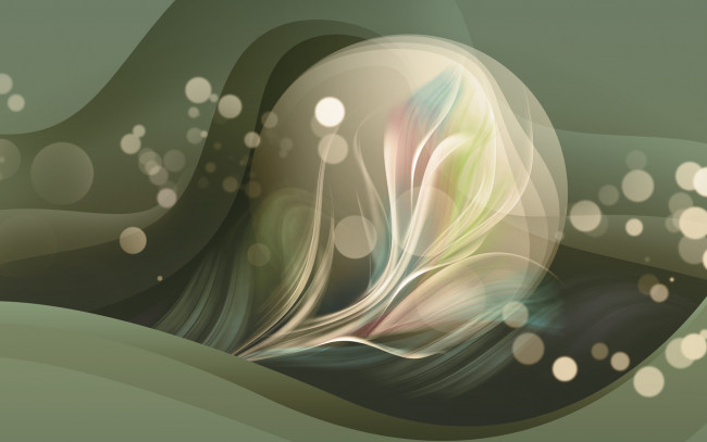 Обои картинки фото векторная, графика, листья, шарики