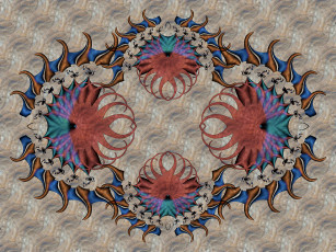 Картинка 3д графика fractal фракталы узор цвета фон