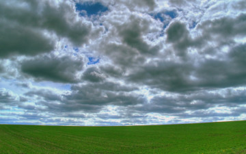 Картинка природа поля тучи