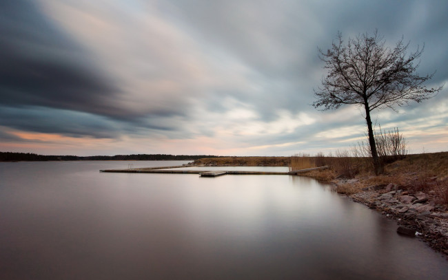 Обои картинки фото природа, реки, озера, пейзаж, озеро, закат