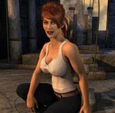 Картинка 3д+графика люди+ people девушка взгляд