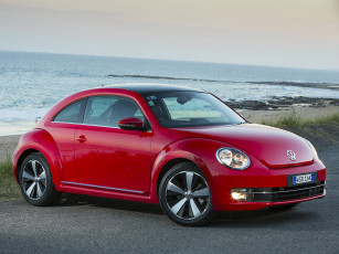 Картинка автомобили volkswagen beetle au-spec красный