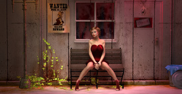 Картинка 3д+графика люди+ people девушка взгляд