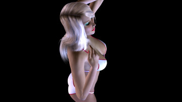 Картинка 3д+графика люди+ people девушка взгляд