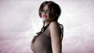 Картинка 3д+графика люди+ people взгляд девушка