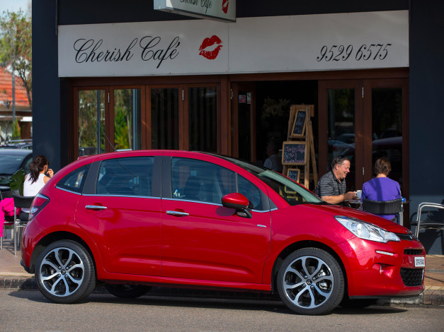 Обои картинки фото автомобили, citroen, au-spec, красные, citroеn, c3