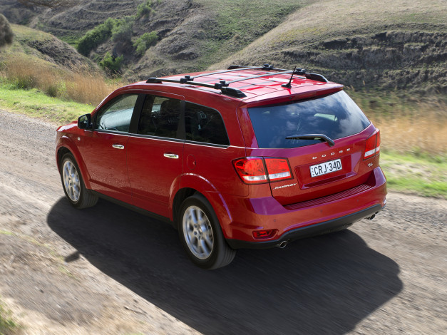 Обои картинки фото автомобили, dodge, красный, au-spec, rt, journey